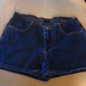 Dark wash jean shorts